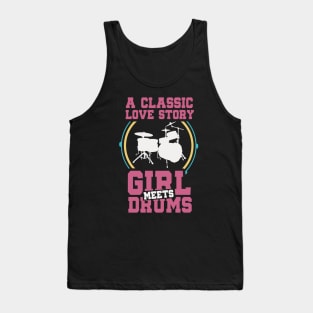 Drummer Girl Love Story Tank Top